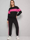 Women's Cotton Color Block Track Suit